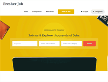 Tablet Screenshot of fresherjob.net